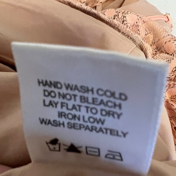 Revolve x NBD Brielle Sheer Blush Lace Romantic Midi Dress Size Small - Picture 9 of 12